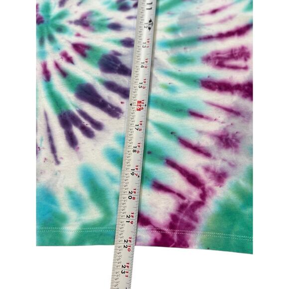 Free Assembly Custom Tie Dye Cropped Purple Blue TShirt Size XL Hippie Retro 60s - Picture 4 of 6